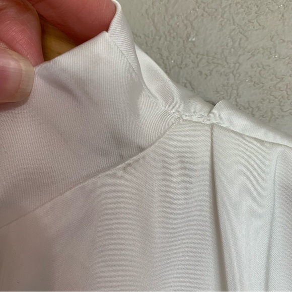 Lulus Distinctive Charm White Satin Asymmetrical Midi Dress Size Large NWT - Picture 10 of 17